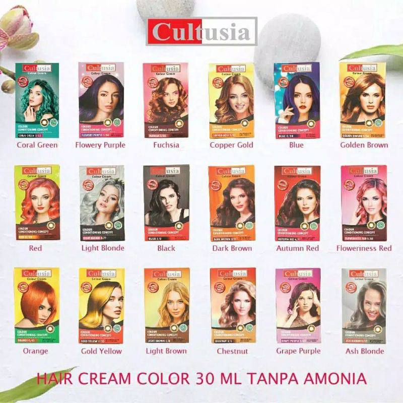 Jual CULTUSIA Semir Rambut 30 mL | Hair Color Cream + Developer ...