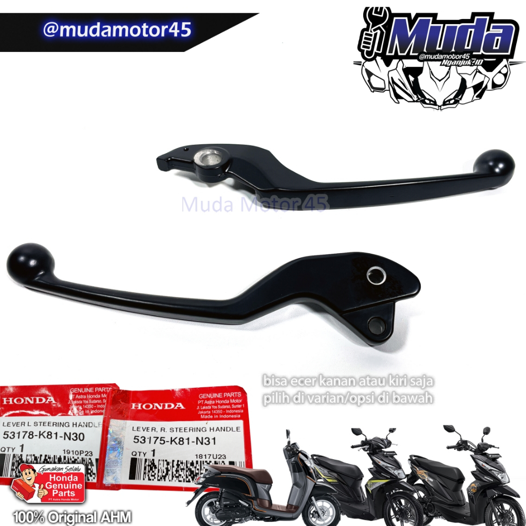 Jual HANDEL REM BEAT ECO STREET SCOOPY R12 KANAN KIRI 53175-53178-K81 ...