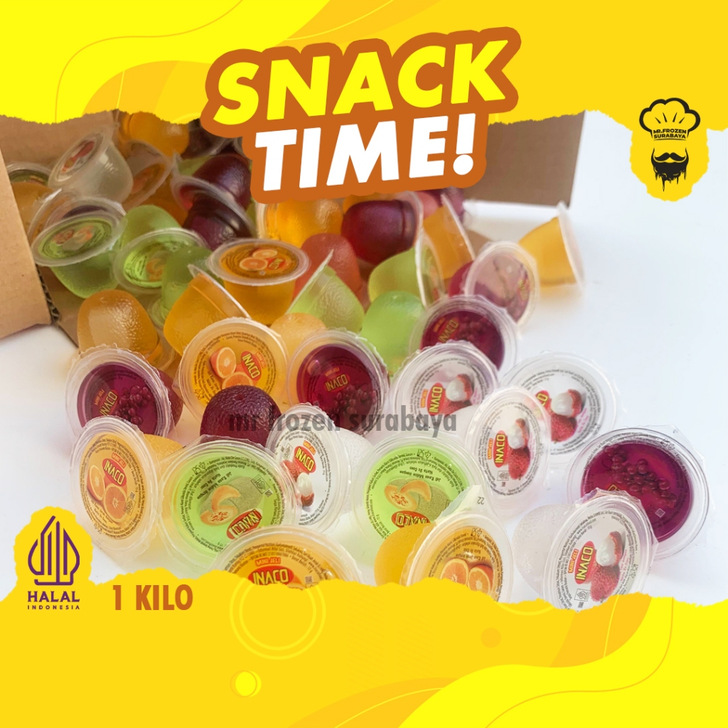 Jual [ 1 KG ] Inaco Jelly Mini Rasa Mix Buah | Shopee Indonesia
