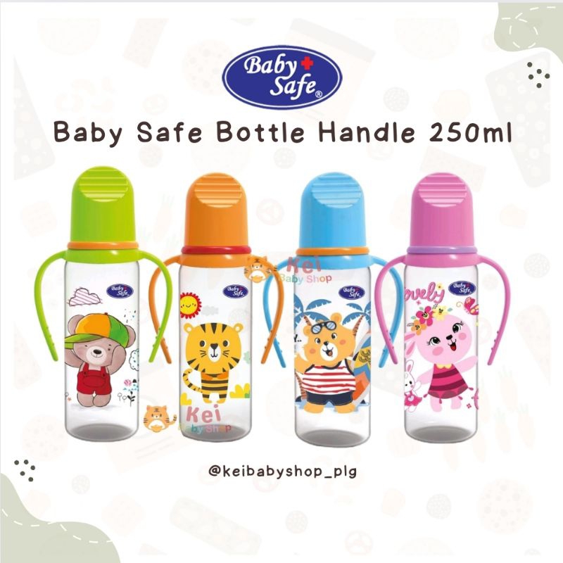Jual Baby Safe Bottle Handle 250ml JS05 / Botol Susu Gagang Handle BPA ...