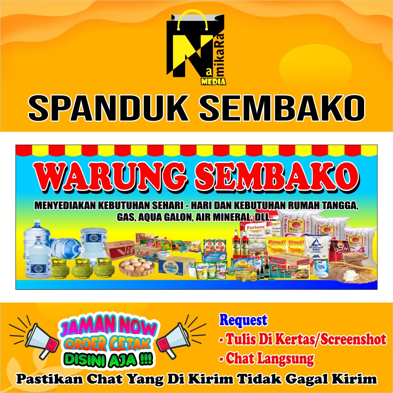 Jual Spanduk Banner sembako Terbaru yang lagi Viral ukuran 2x1 M ...