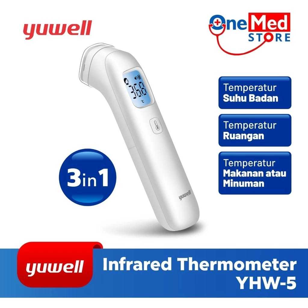 Jual TERMO GUN ONEMED YUWELL TERMOMETER DAHI / INFRARED THERMOMETER ...