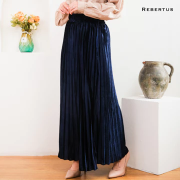Rok Plisket Bludru Wanita Rebertus Dianda