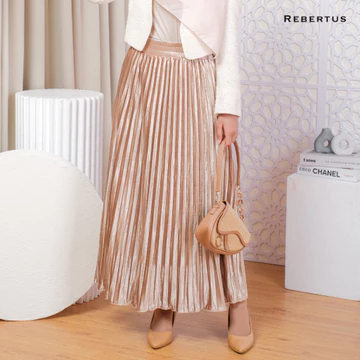 Rok Plisket Bludru Wanita Rebertus Dianda