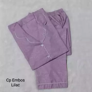 BJ PIYAMA CP SATIN EMBOS WANITA Baju Tidur Wanita Dewasa Lengan Pendek
