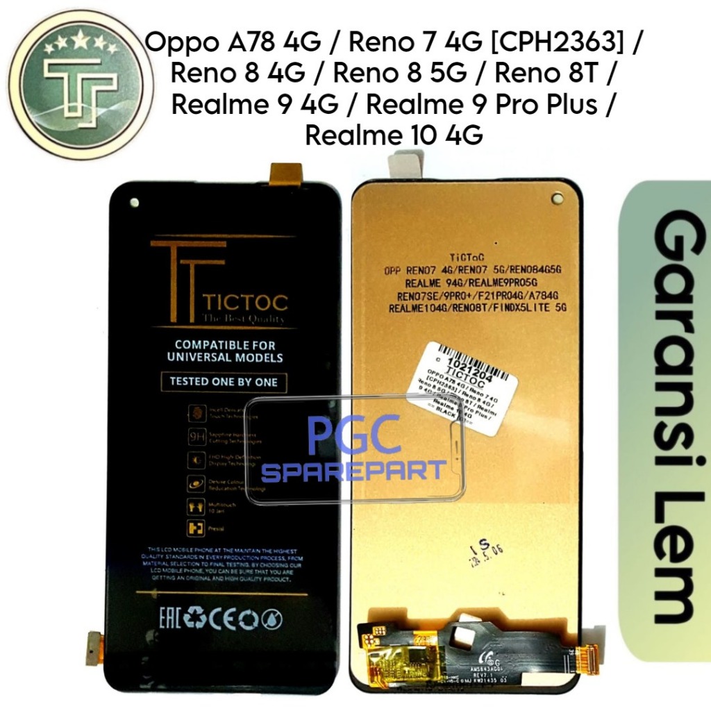 Jual LCD Touchscreen Fullset OP A78 4G / Reno 7 4G / Reno 8 4G / Reno 8 ...