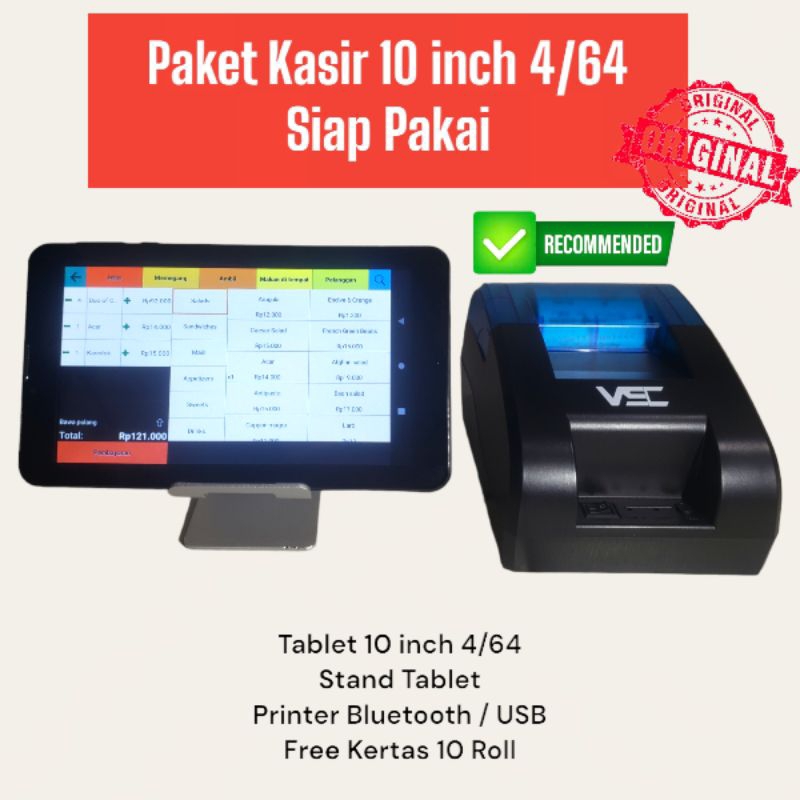 Jual Mesin Kasir Android Tablet Inch Ram Resto Ritel Umkm Tanpa