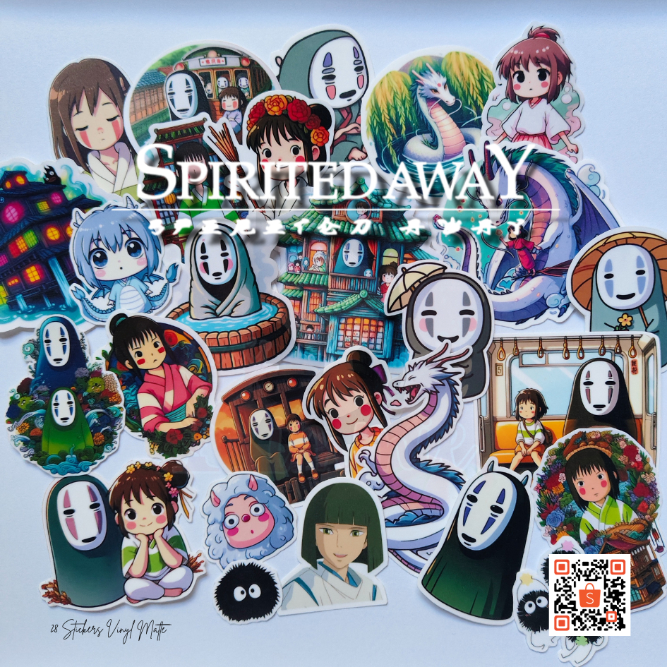 Jual Spirited Away Sticker Anime Chihiro No Face and Haku Dragon Vinyl ...