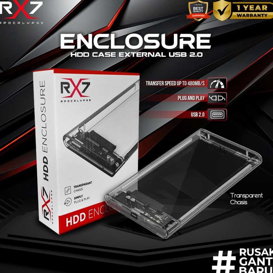 Jual Baru CASING HARDISK EXTERNAL CASE 25 USB 2 HDD ENCLOSURE RX7 ...