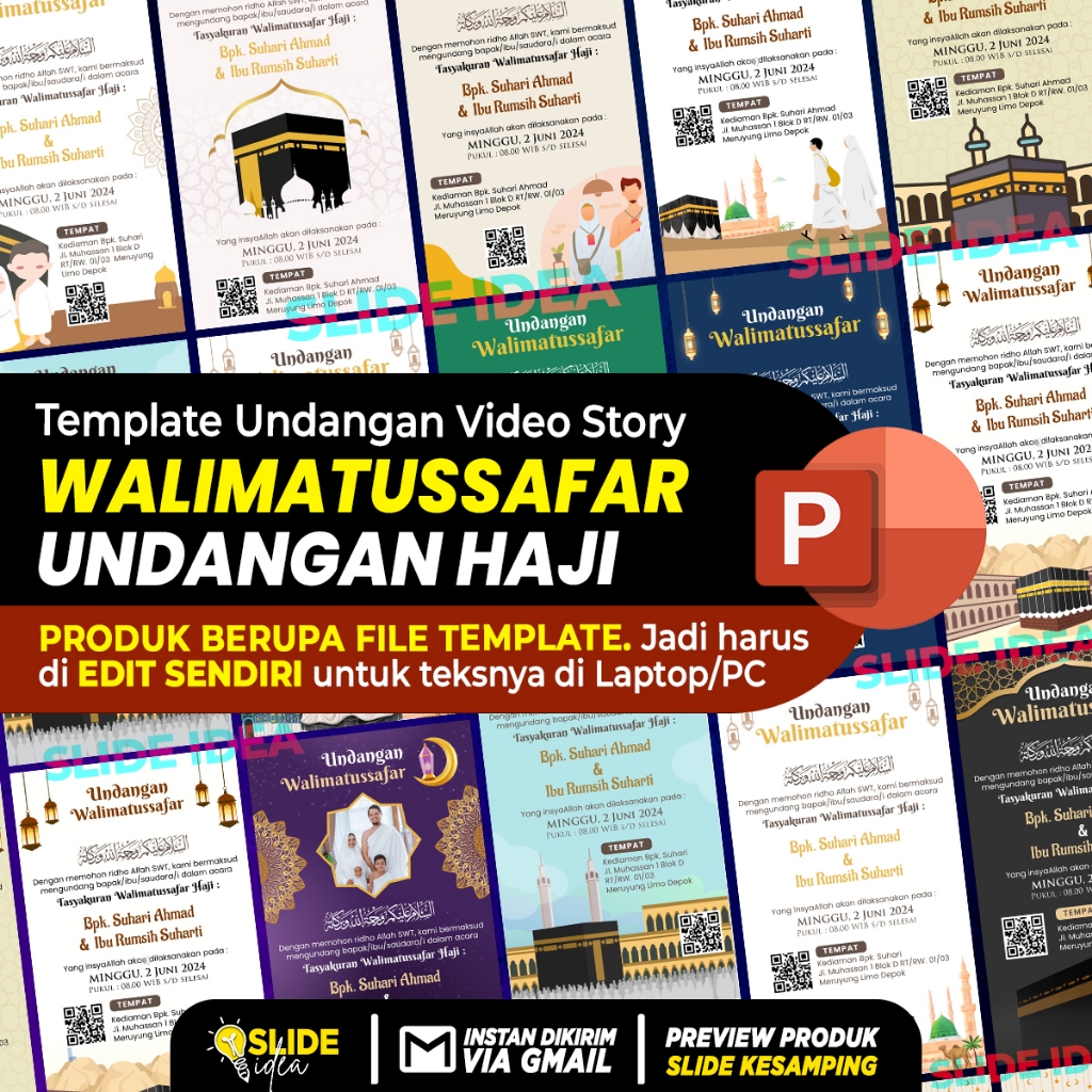 Jual Template Undangan Walimatussafar Haji Umroh Video Digital | Shopee ...