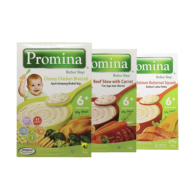 Jual PROMINA Bubur Bayi 6 plus - 120gr BOX | Shopee Indonesia