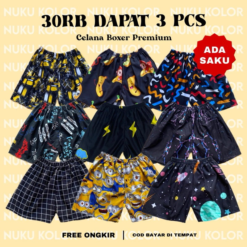Jual PAKET CELANA BOXER 30RB DAPAT 3 VIRAL PAKET KOLOR MURAH MOTIF ...