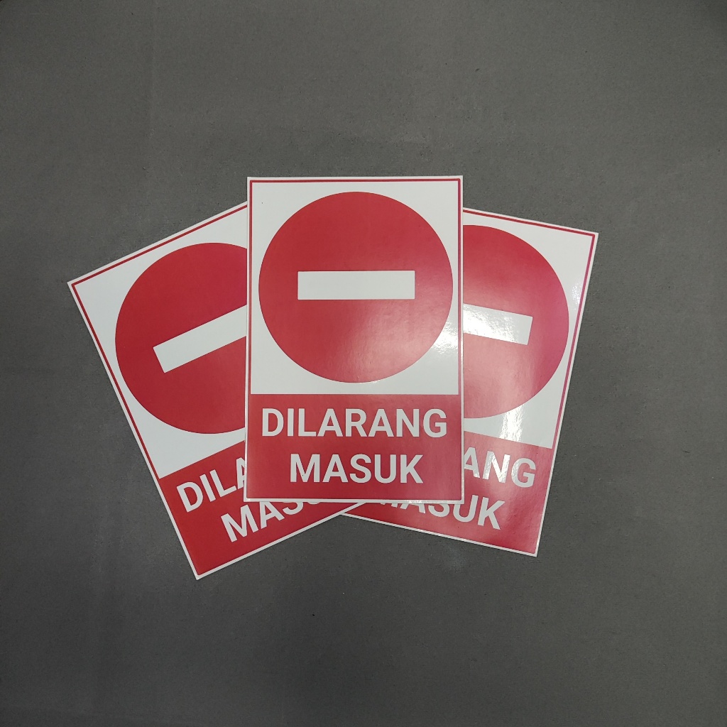Jual STIKER TANDA LABEL DILARANG MASUK | Shopee Indonesia