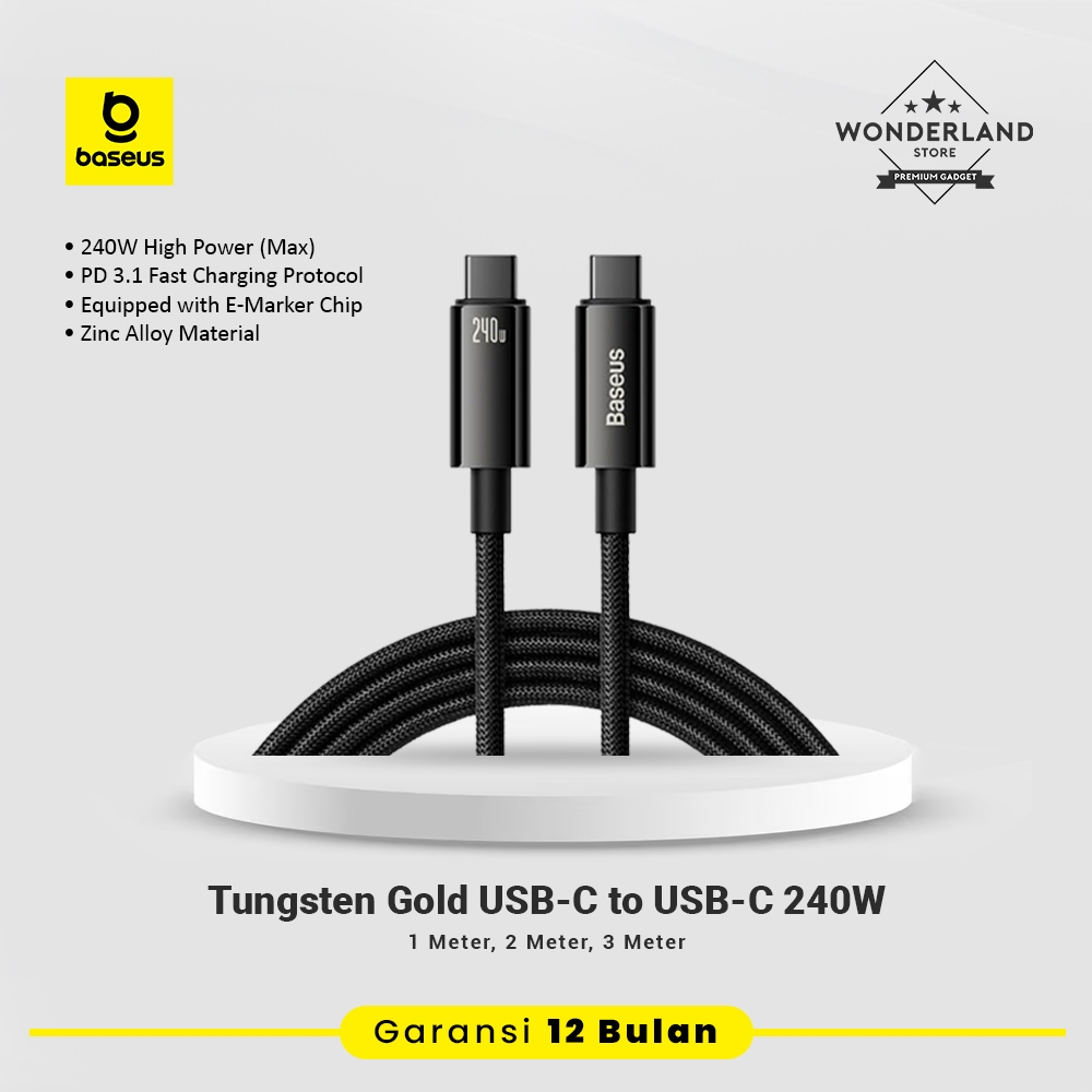 Jual Baseus Tungsten Gold Usb C To Usb C W Support Pd Pps Nylon