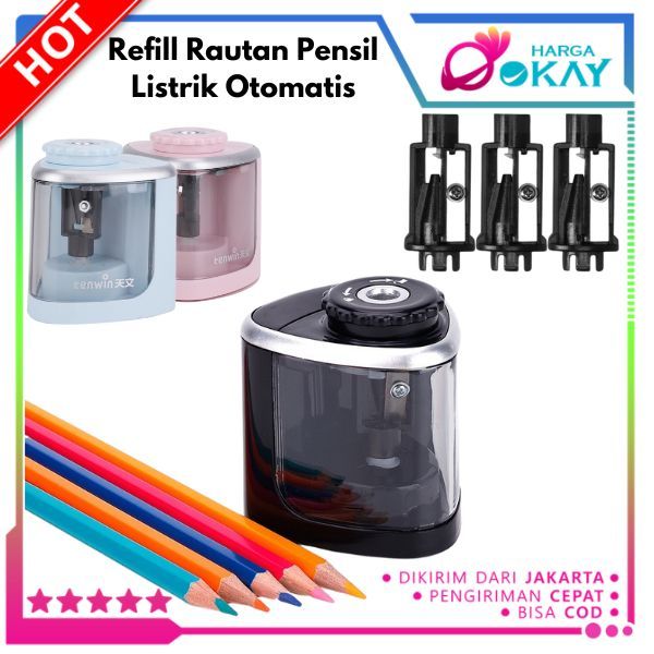 Jual HO Refill Rautan Pensil Listrik Otomatis Manual Baterai Rautan ...