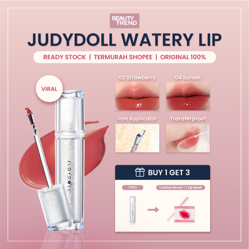 Jual [READY STOCK] JudyDoll Watery Lipgloss JudyDoll Ice Lip Gloss Lip ...