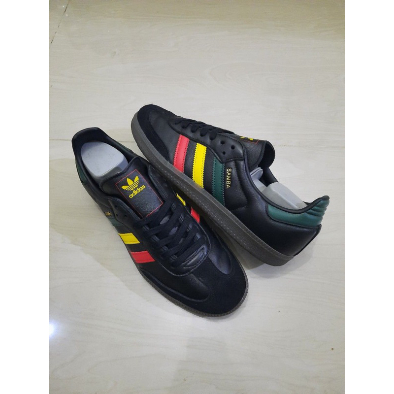Jual ADIDAS SAMBA OG RASTA BLACK ORIGINAL | Shopee Indonesia