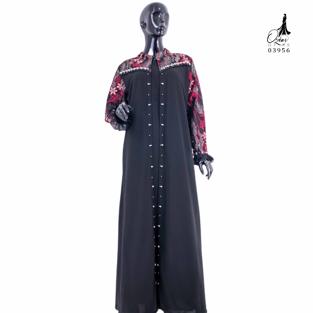 Jual Ozias - Gamis Tile Bordir Combi Ceruty 03956 Ld 105 I Gamis ...