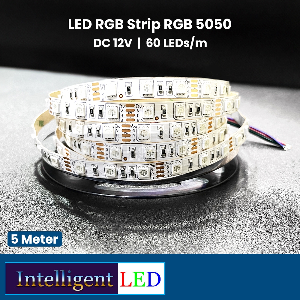 Jual LED RGB Strip 5050 60 LED DC 12v 5m/roll | Shopee Indonesia