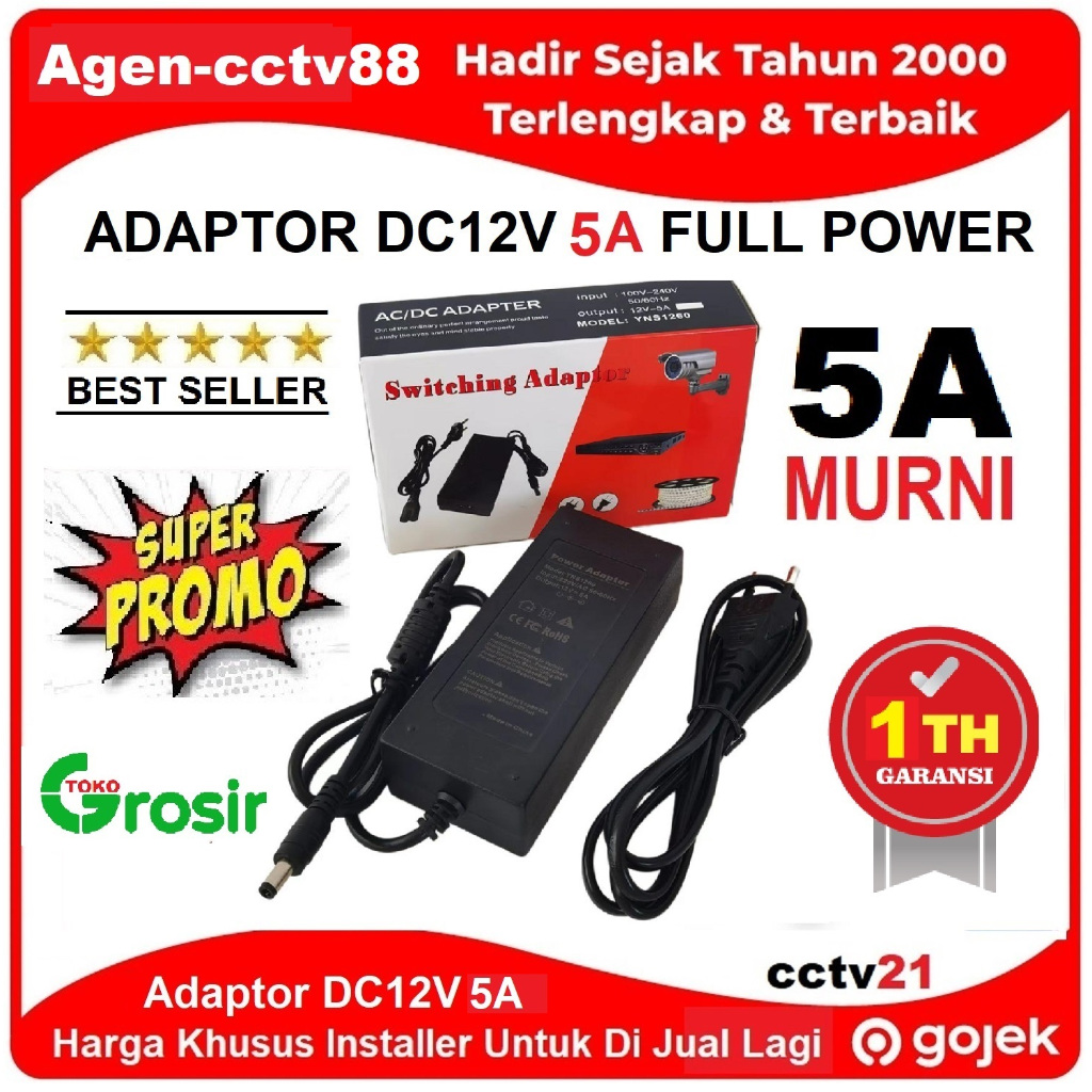 Jual Adapter Adaptor Power Supply Dc V A Murni Harga