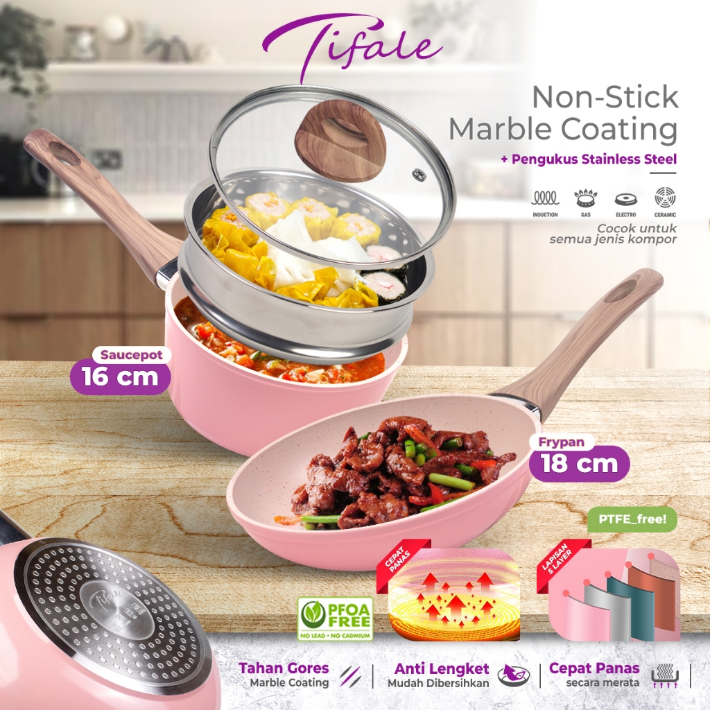 Jual Tifale By Hongzhuo Panci Set Pcs Kukus Mpasi Peralatan Bayi Fry Pan Cookware Baby Wajan