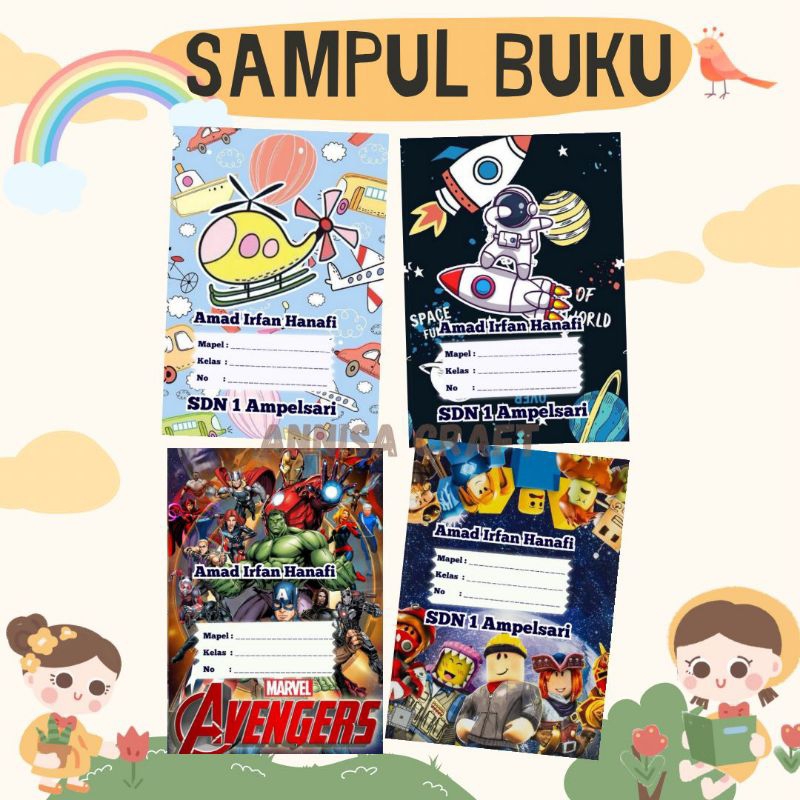 Jual Sampul buku custom nama bonus box | Shopee Indonesia