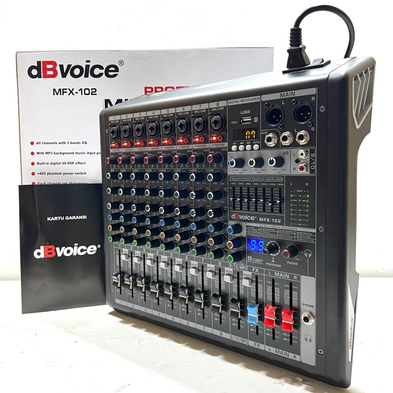 Jual Mixer dBVoice MFX 102 Original 8 Channel db Voice MFX102 | Shopee ...