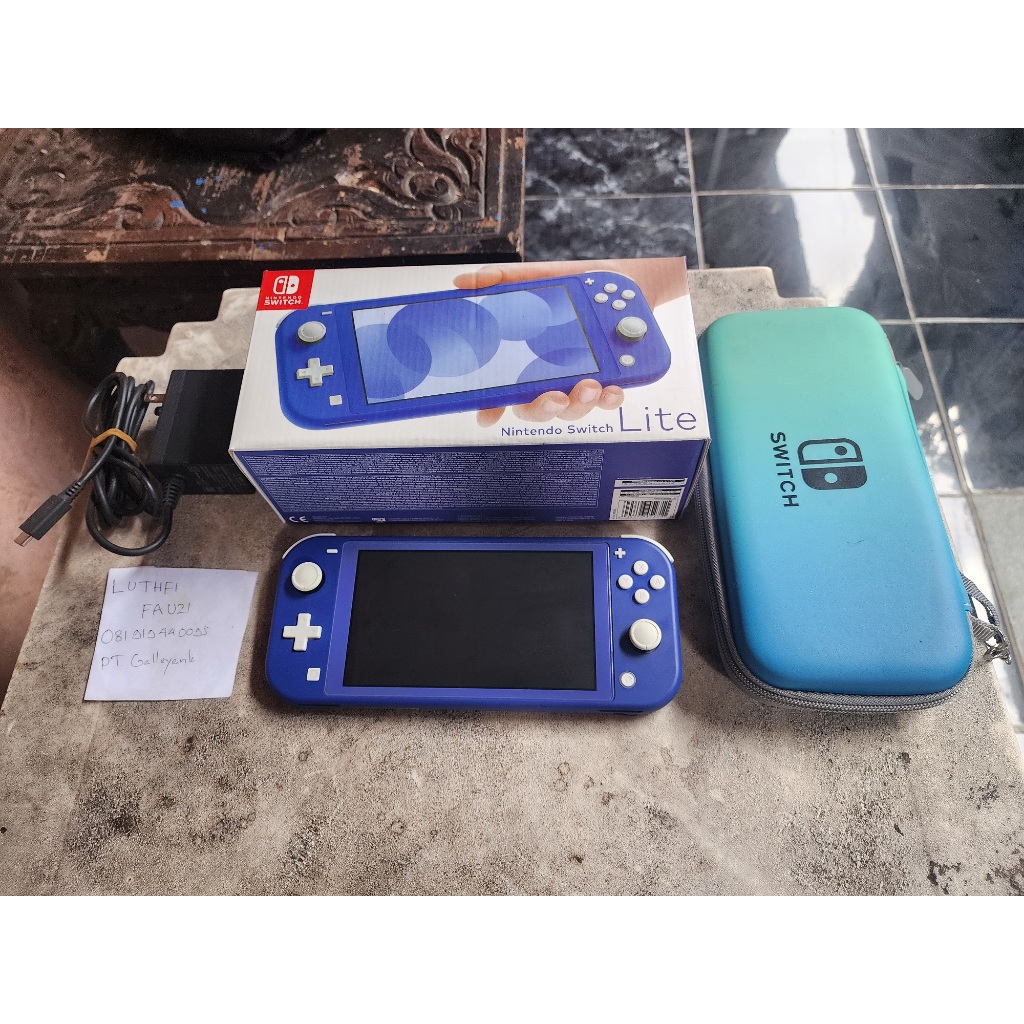 Jual Nintendo Switch Lite CFW Atmos 128GB Blue Fullset 02 | Shopee ...