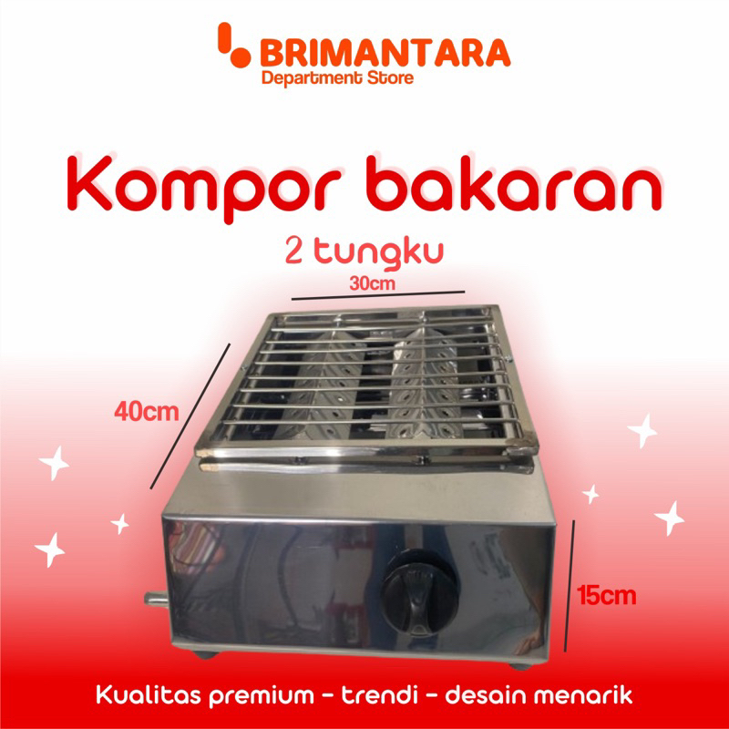 Jual Kompor bakaran 2 tungku || Kompor bakaran murah | Shopee Indonesia