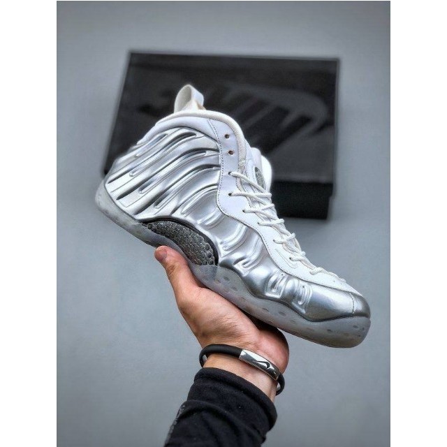 Air foamposite one chrome white best sale