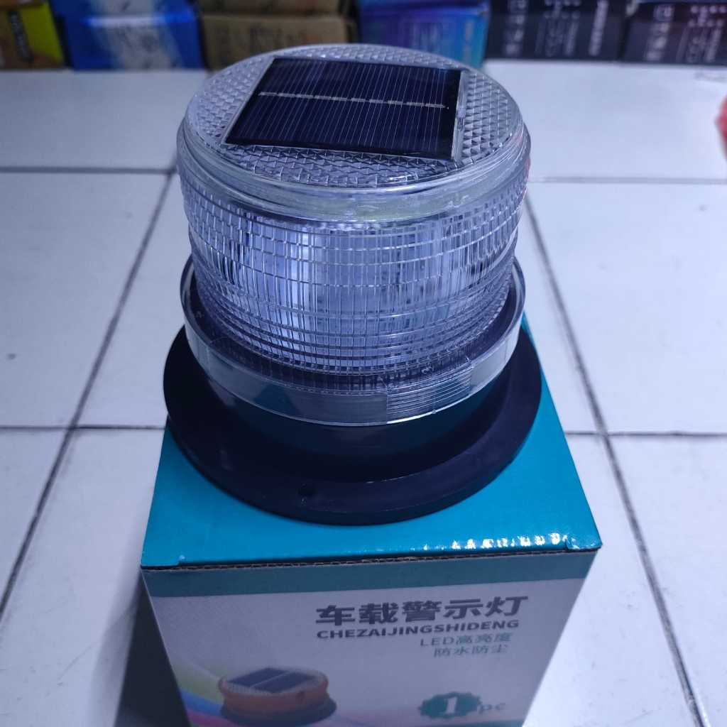 Jual LAMPU ROTARI WARNING LAMP ROTARY LIGHT SOLAR MINI TENAGA SURYA yg ...