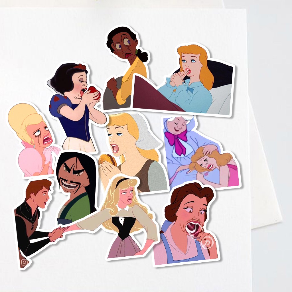 Jual Sticker Awkward Princess Disney Aesthetic Stiker Waterproof (9pcs ...