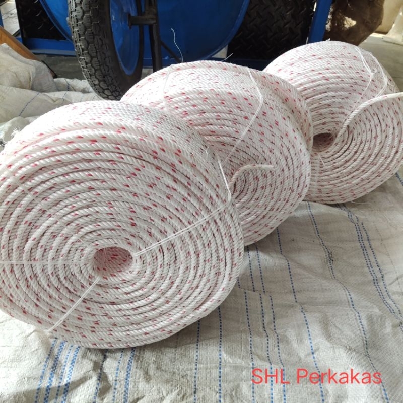 Jual TALI TAMBANG PUTIH LURIK 6 mm 1 ROL - TALI TAMBANG POLYPROPYLENE ...