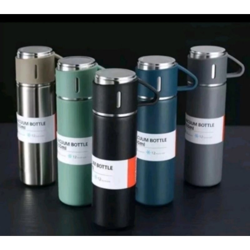 Jual Termos Sultan Vacuum Flash Set Cangkir Gelas Botol Minum Panas ...