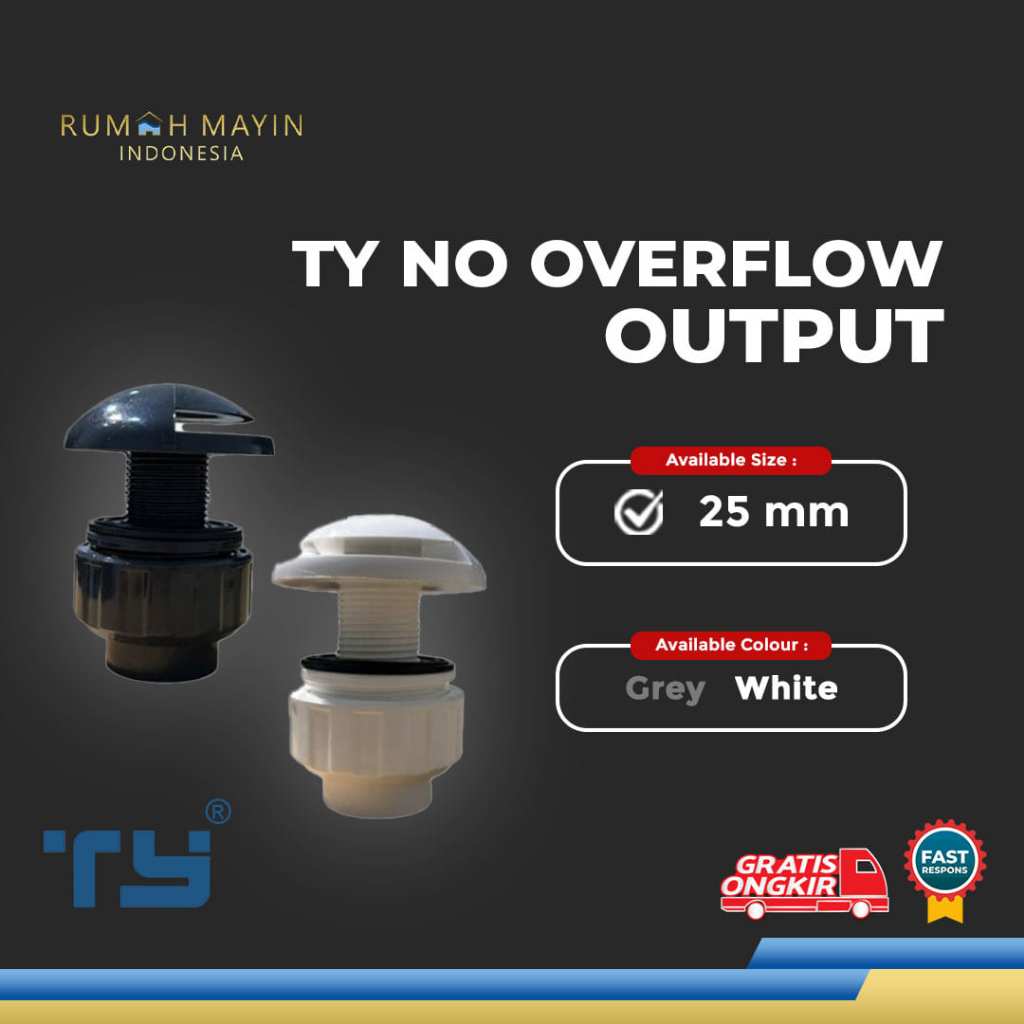 Jual TY No Overflow Outlet Pipa Pipe U – PVC by 3 Pawns | Shopee Indonesia