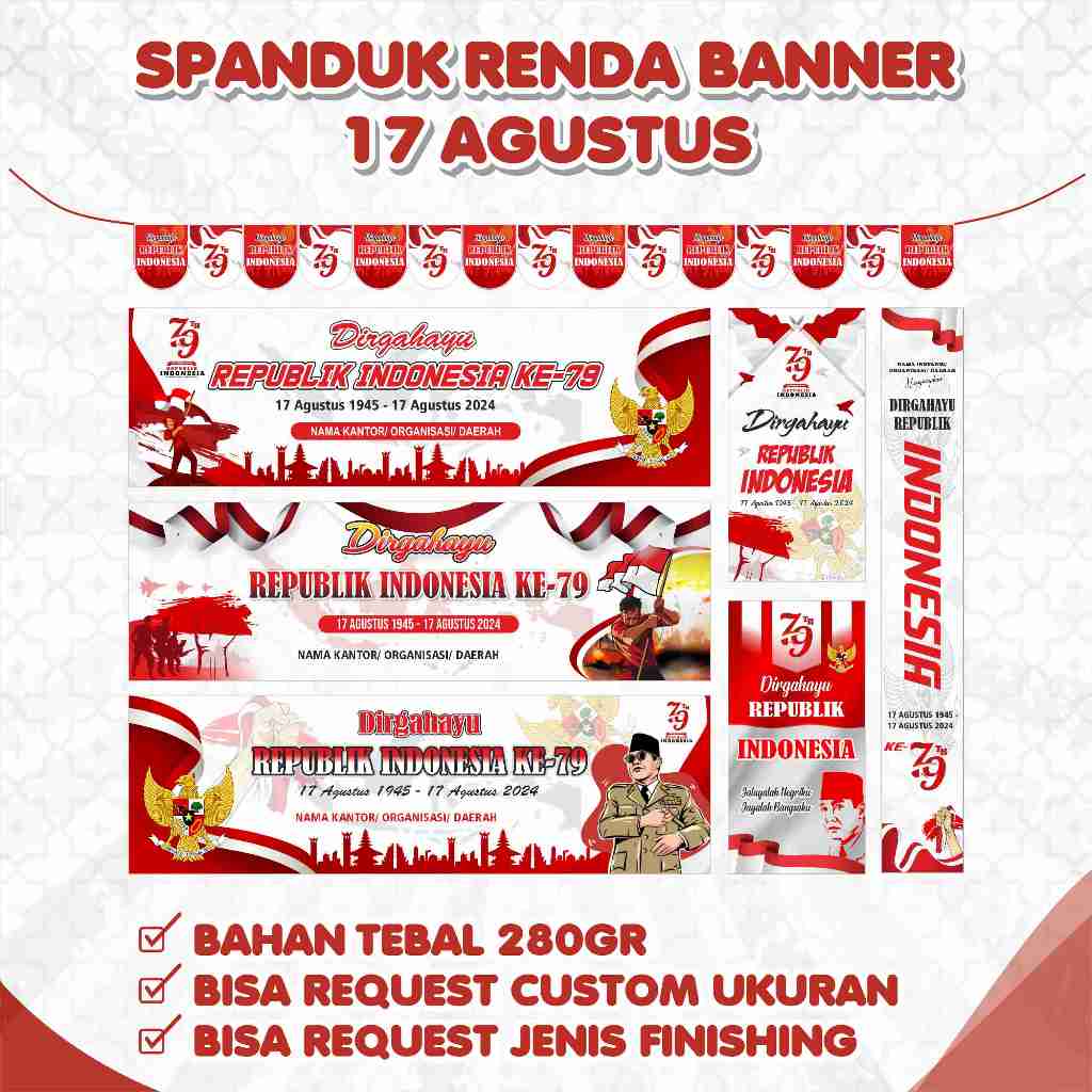 Jual Banner 17 Agustus Spanduk 17 Agustus Banner HUT RI Spanduk HUT RI ...