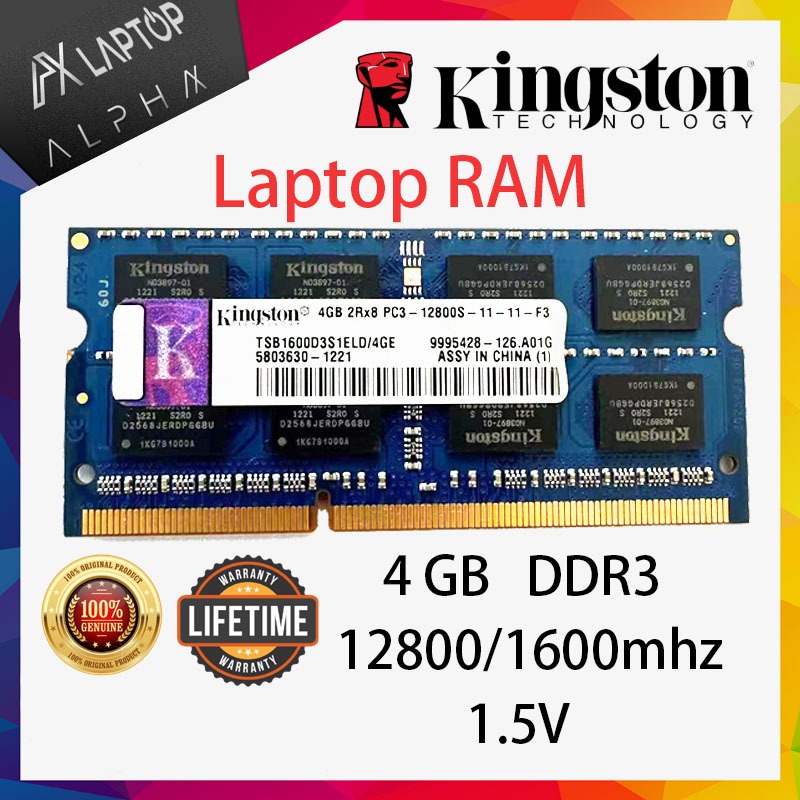 Jual Memory Ram Laptop Kingston Sodimm Ddr3 Ddr3l 4gb 8gb Original