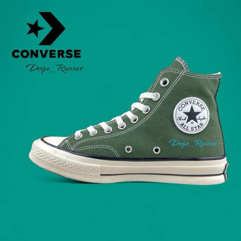 Sepatu Converse 70s All Star Gren Army High Egret Convers Sneakers Pria  Wanita Cream Tinggi Premium BNIB