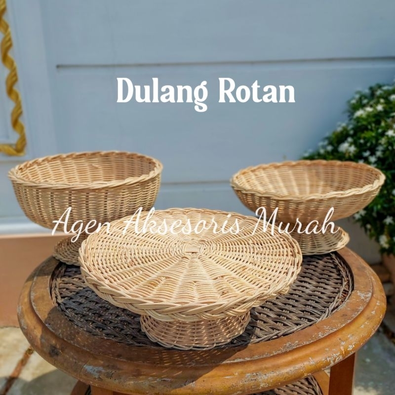Jual Dulang Rotan - Keranjang Rotan Tempat Buah/Standing Buah/Cake Tier ...