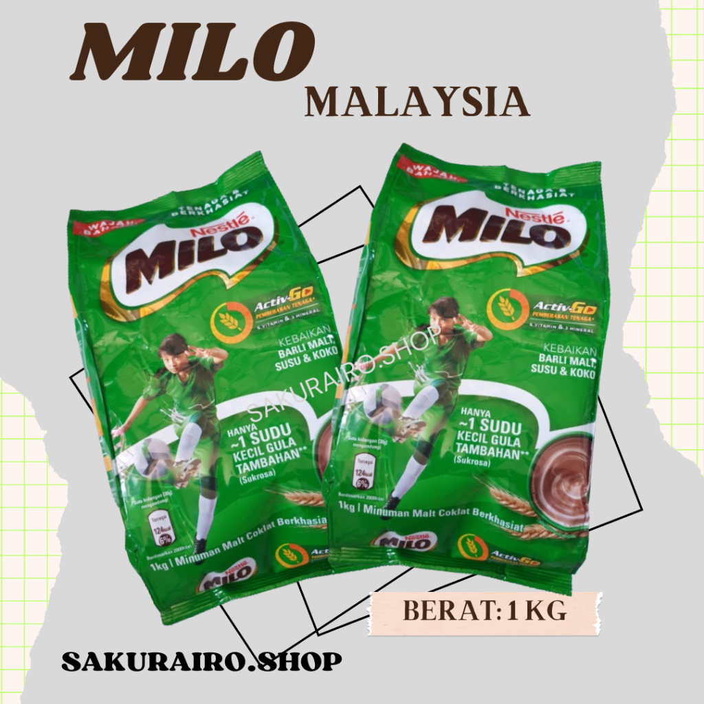 Jual MILO MALAYSIA UKURAN 1KG | Shopee Indonesia