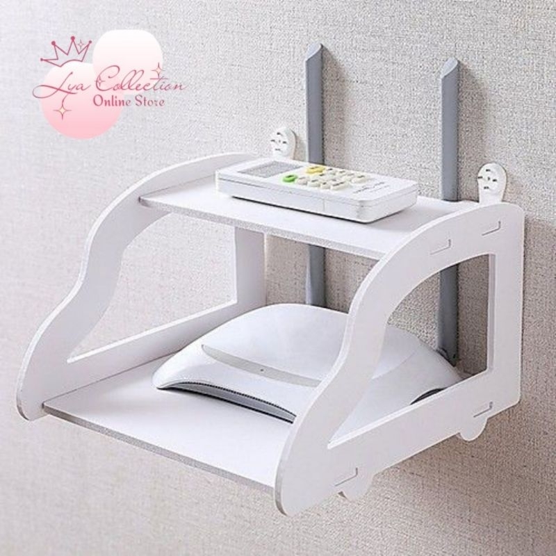 Jual Rak Dinding Gantung Serbaguna Tempat router WIFi Set top box DvD ...