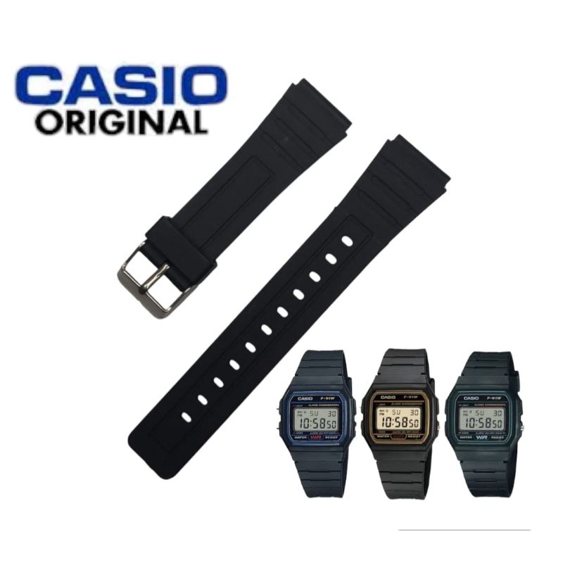 Jual Strap Tali Jam Tangan Karet Casio F-91W Tali jam casio f91w rubber ...