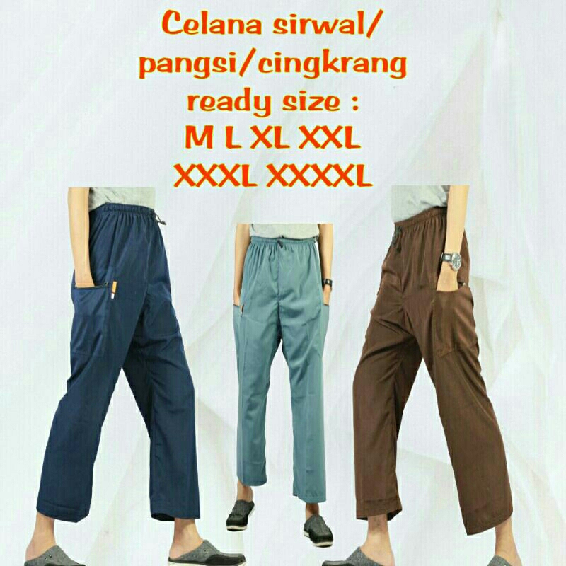 Jual Celana Sirwal Cingkrang Pangsi Celana Haji Dan Umrah Panjang Pria ...