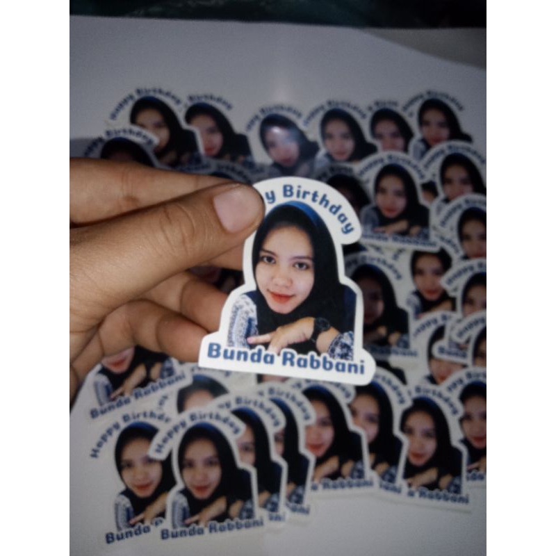 Jual stiker wajah / stiker tempel wajah / stiker nama | Shopee Indonesia