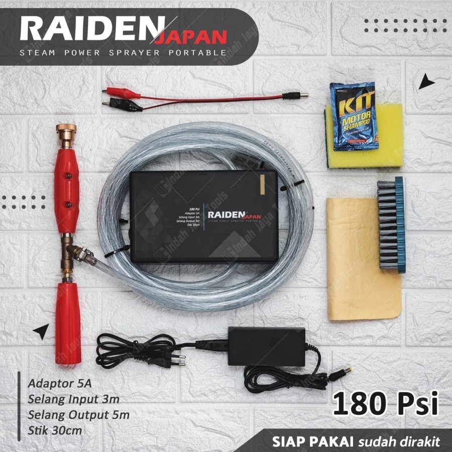 Jual Mesin Cuci Motor Portable RAIDEN Alat Steam AC Sprayer | Shopee ...