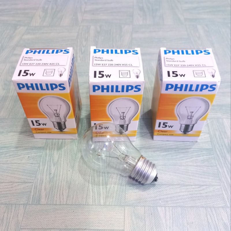 Jual Lampu Philips Clear Lampu Pijar 15 Watt Penghangat Ayam | Shopee ...