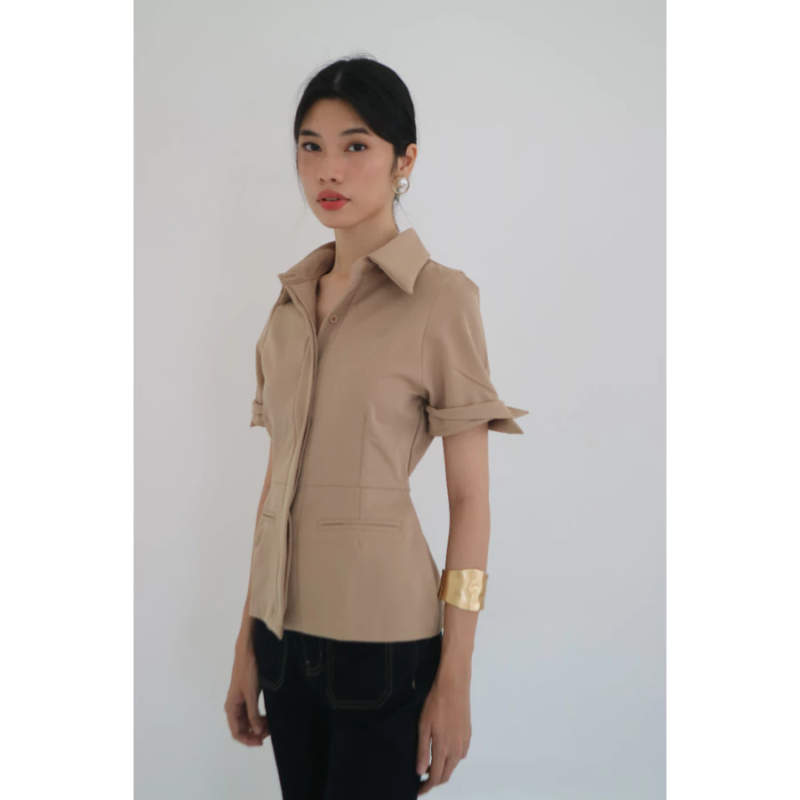 Kara Peplum Slimming Shirt
