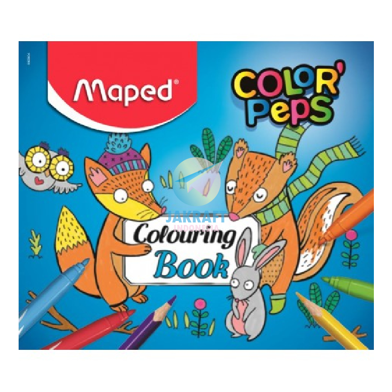 Jual (1 Pcs) Buku Mewarnai Karakter Anak MAPED Colorpeps Coloring Book ...