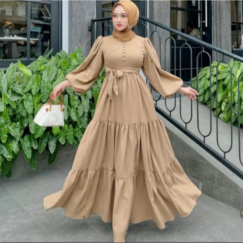 Jual ( MASIH HARGA LAUNCHING) syakilla dress bahan ledy premium cocok ...
