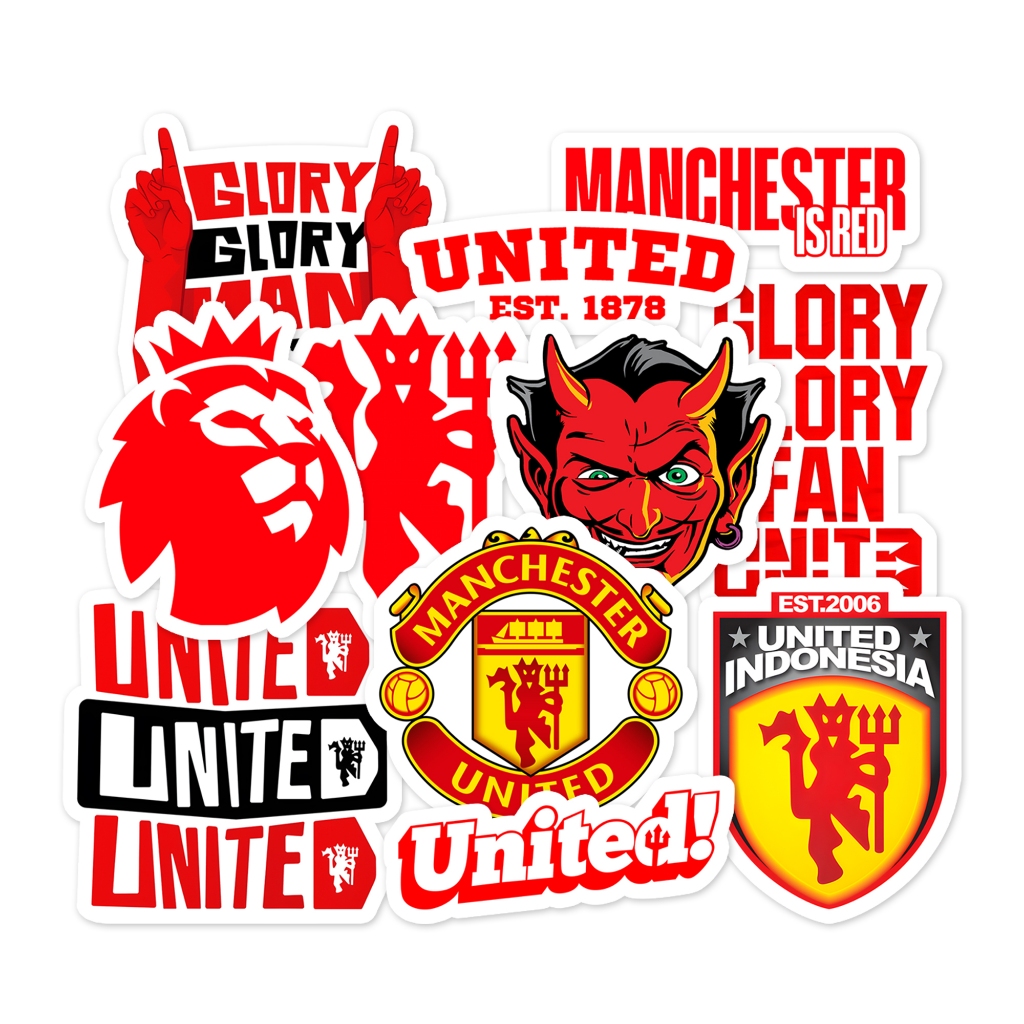 Jual Stiker MANCHESTER UNITED Sticker Pack vol. 1 (Manchester Is Red ...